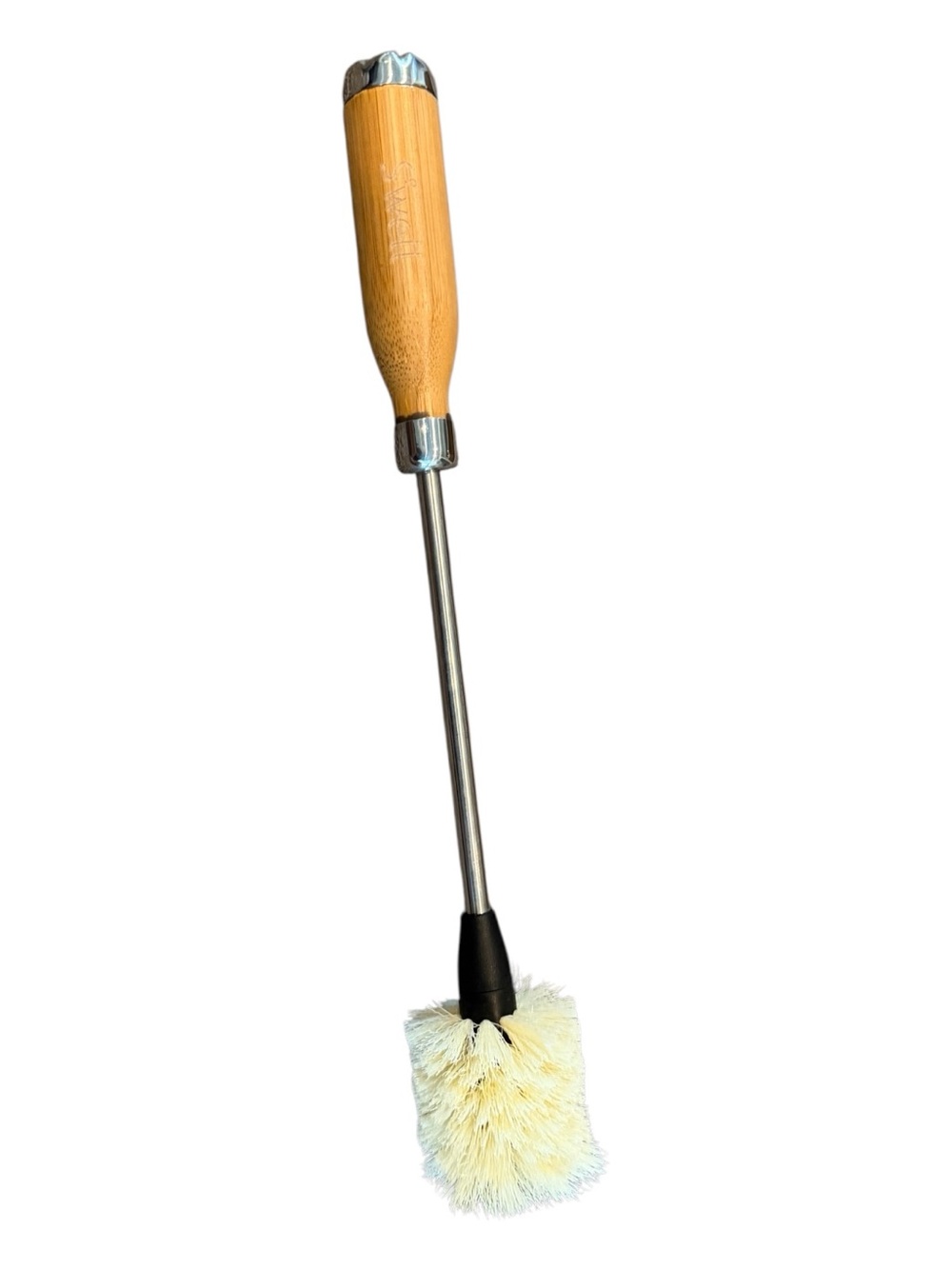 Swell Bamboo Handle Bottle Brush with Cream Bristles